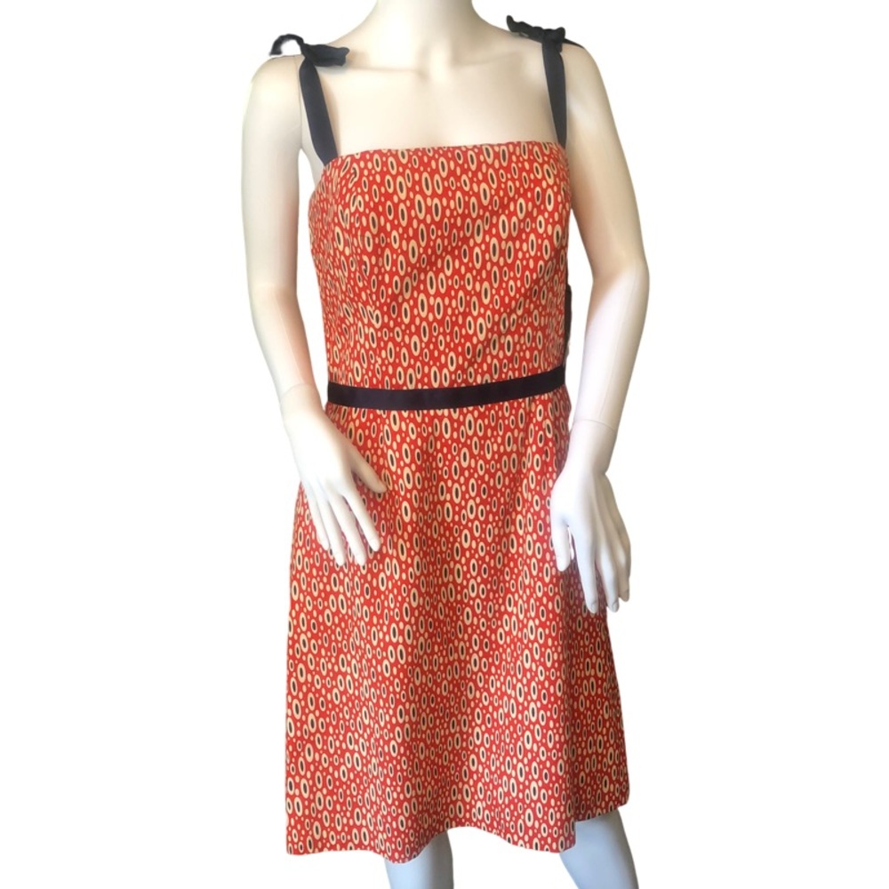KATHLIN ARGIRO ATELIER VINTAGE Sise 10 Red White‎ Baby Doll Dress Rockabilly Art